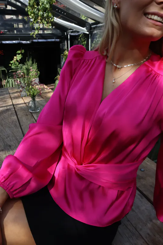 Tiki blouse pink