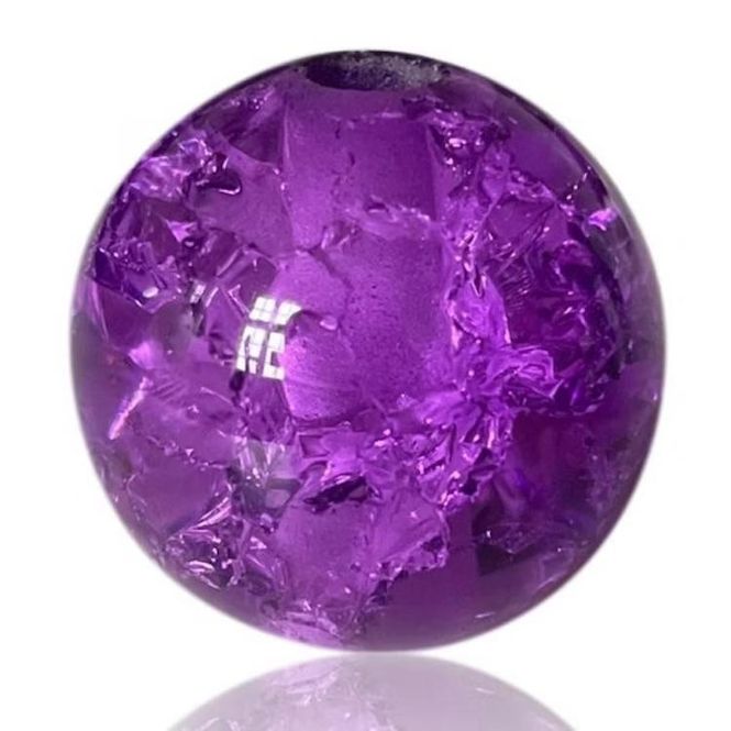 Hovedbilde broken lilla glasskule 3 cm