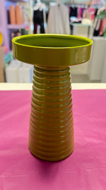 Candleholder olive green