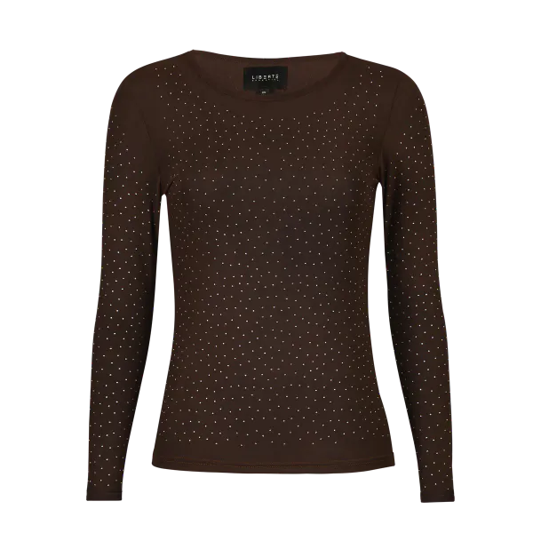 Hovedbilde Mesh top strass brown