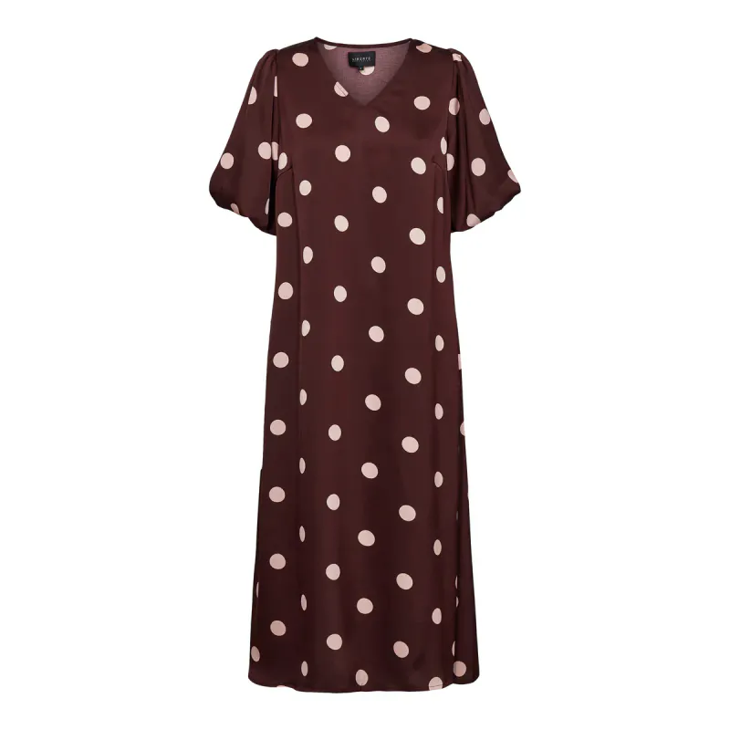 DOTTI DRESS - PLUM ROSE BIG DOT