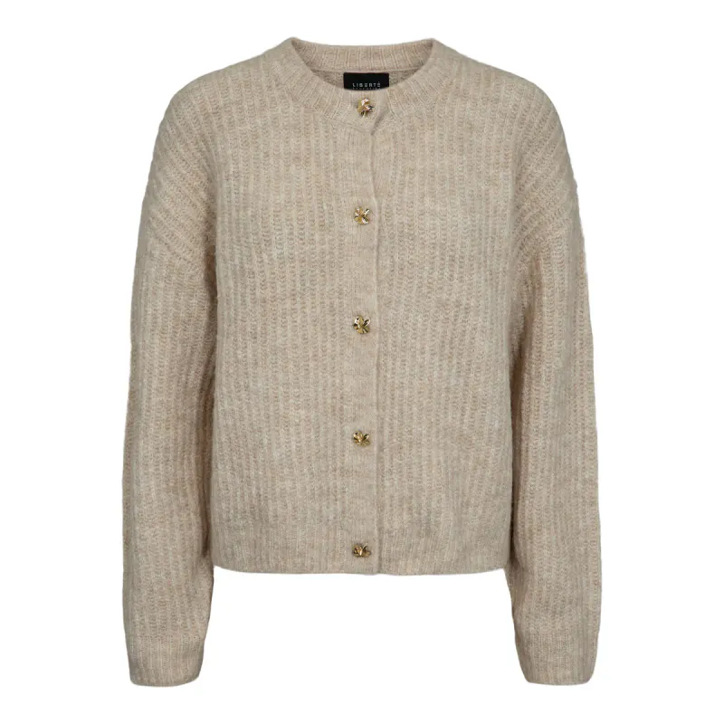 FRO O-NECK CARDIGAN - IVORY