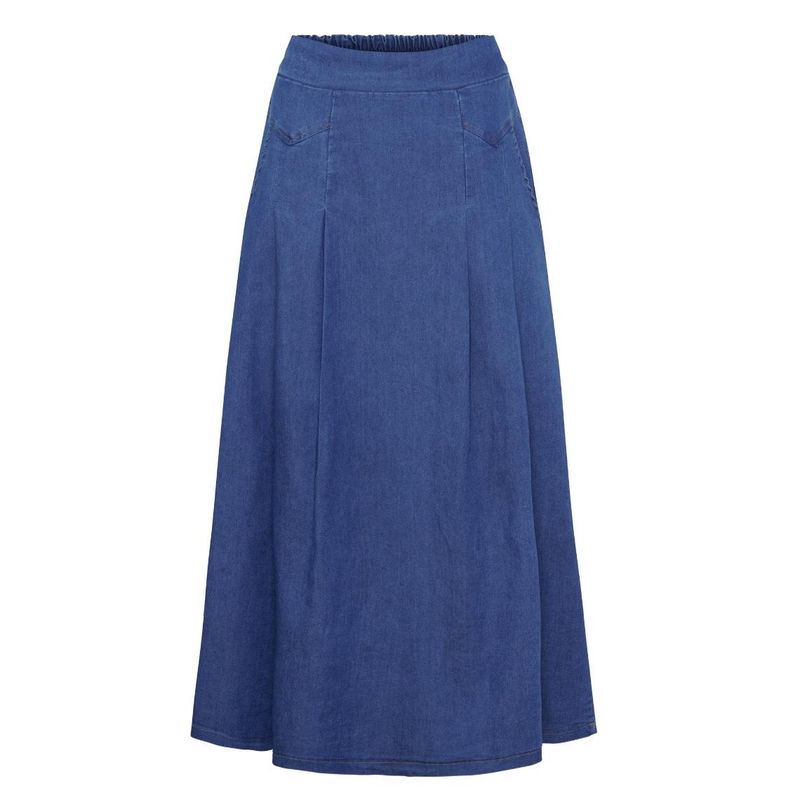 Long denim skirt