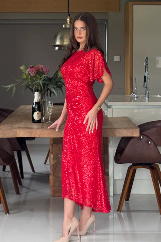 Cleo paljett red