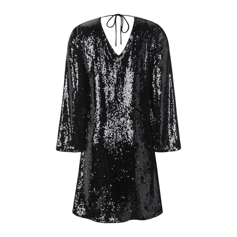 Black paljett dress