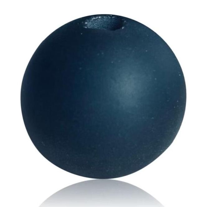 Hovedbilde stor kule frost sort 6 cm