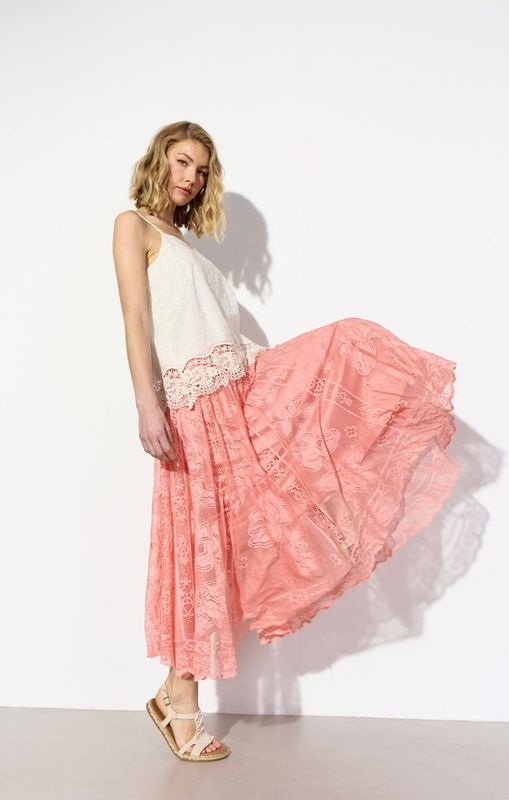 Trine skirt peach