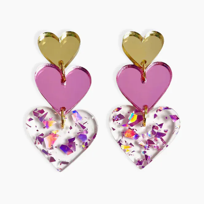 Hovedbilde Love is Love - gold/pink/pink holo glitter