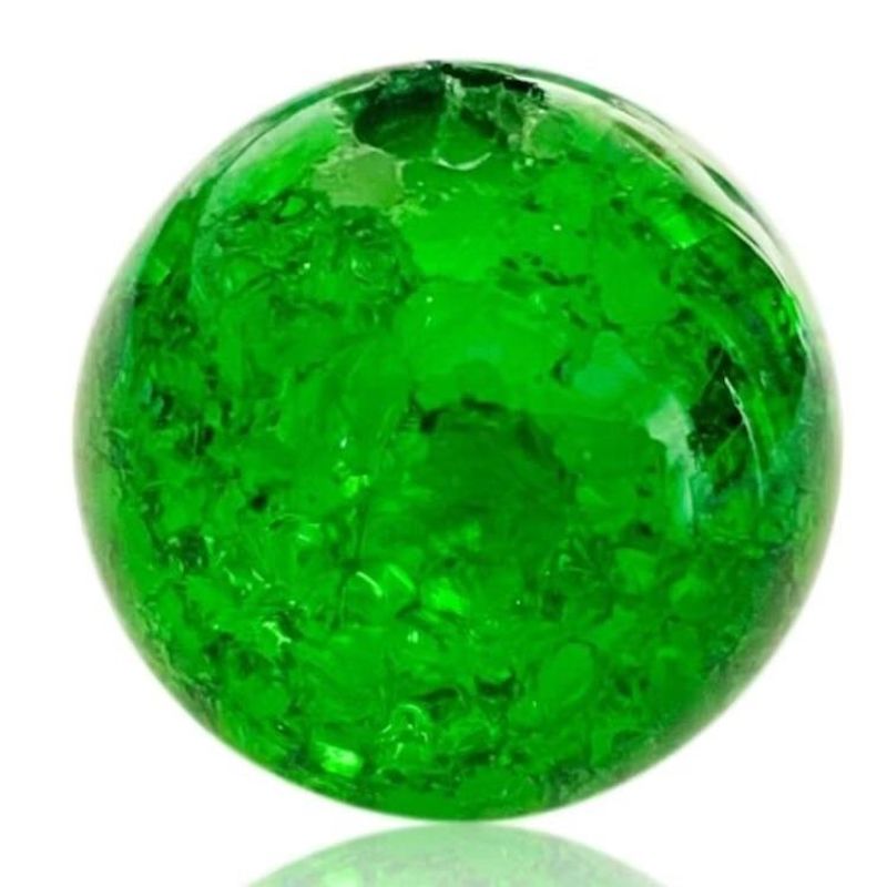 Broken green glass kule
